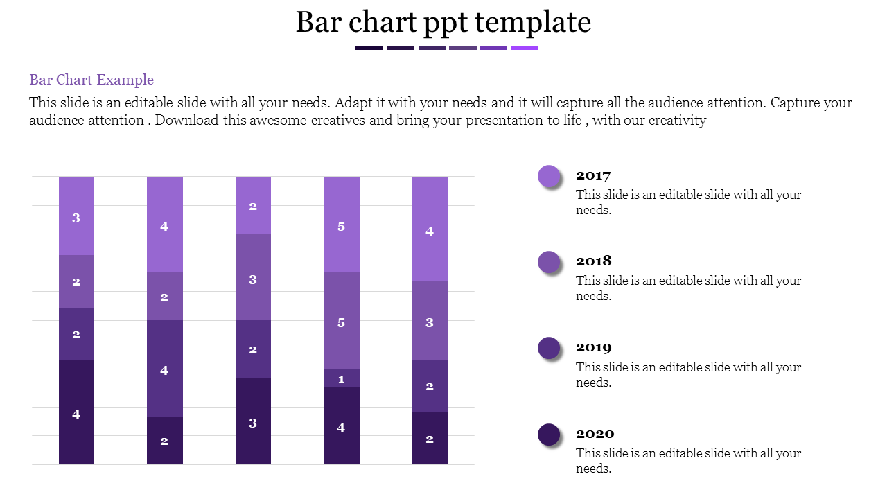 bar chart ppt template-bar chart ppt template-Purple